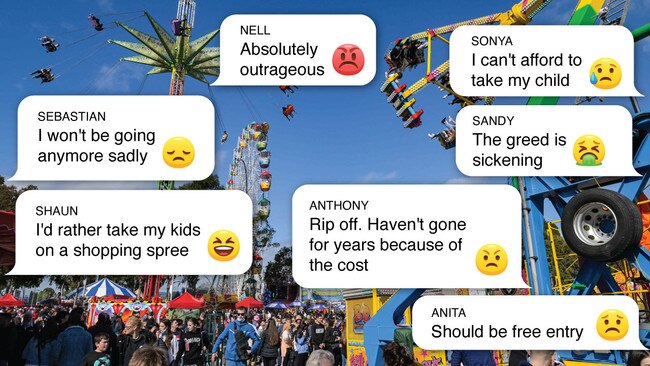 SA families have reacted angrily to news of a price hike for this year’s Royal Adelaide Show.