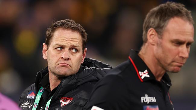 MELBOURNE. 20/08/2022. AFL. Round 23. Essendon vs. Richmond at the MCG. Josh Mahoney, general manager of football at 3\\4 time. Picture: Michael Klein