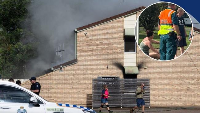 Twenty people had to be evacuated in Bundaberg South on Monday morning when fire broke out in a block of unites.