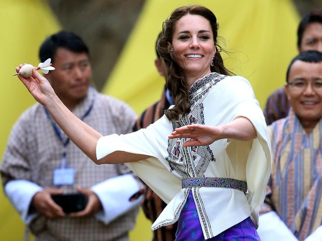 Prince William and Kate, Duchess of Cambridge, on royal tour in Bhutan ...
