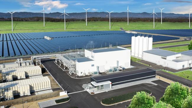 An artist’s impression of Labor's proposed $593m hydrogen power station.