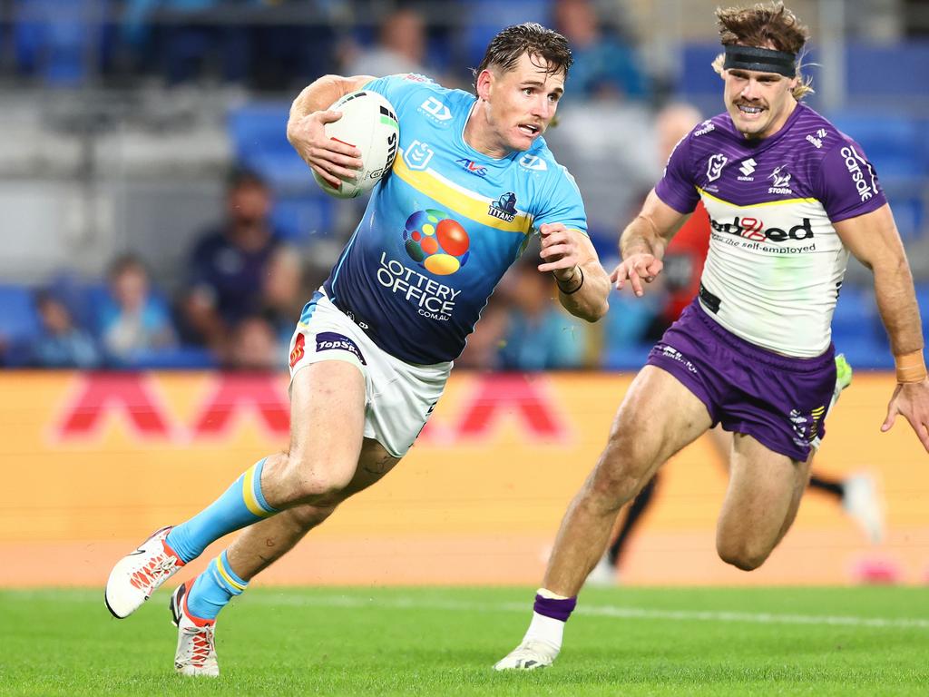 AJ Brimson continues to pile on the points from fullback. Picture: Chris Hyde/Getty Images