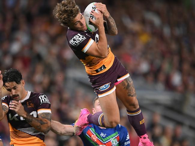 Bronco Reece Walsh is one of a number of athletes who may be lured by the NFL and Gridrion Australia to compete in the 2028 Olympics. Picture: NRL photos