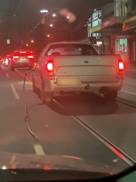 The nozzle was still in his car’s tank. Picture: TikTok/melbfishingadventures