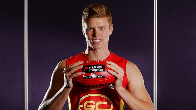 The 2014 AFL Draft at Gold Coast Convention Centre. Gold Coast Suns 8th pick, Peter Wright. Picture: JERAD WILLIAMS