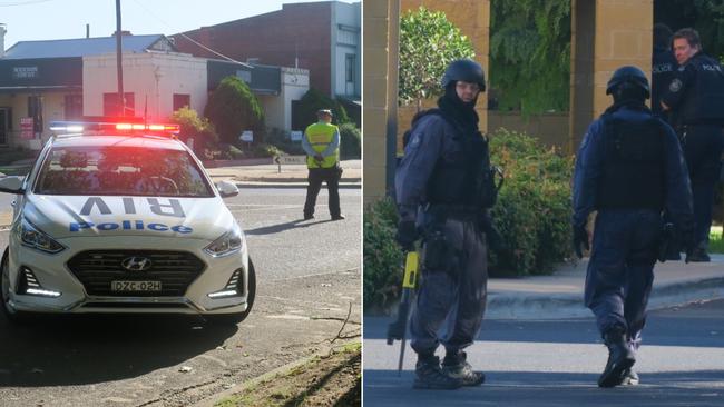 A 27-year-old man from Ashmont has been charged after Wagga police swarmed Gurwood Street yesterday looking for him. Pictures: Toby Vue