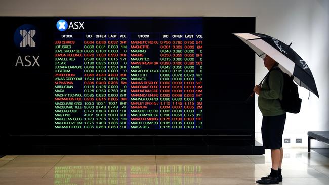 The Australian sharemarket is expected to start the week in the red. Picture: AAP