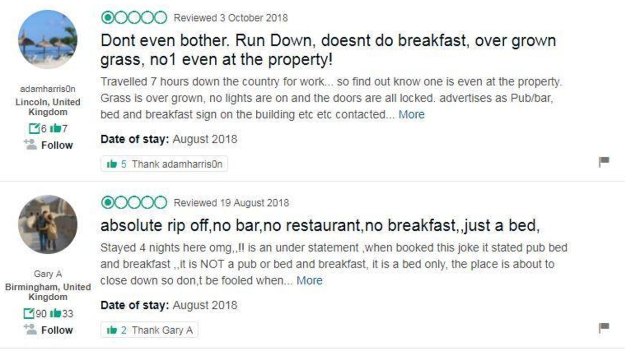 The Snooty Fox in Cornwall has terrible reviews on Tripadvisor. 