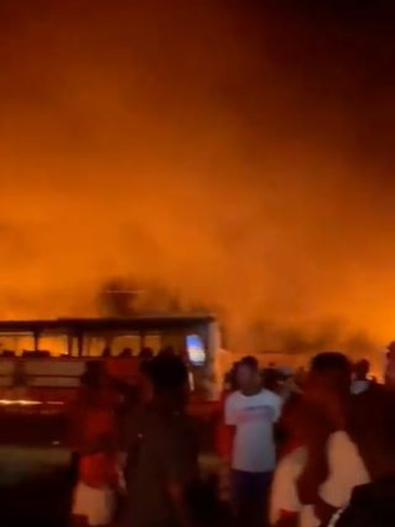 An explosion at a petrol station has left at least 91 people dead. Picture: Twitter/Mohamed Saidu Bah
