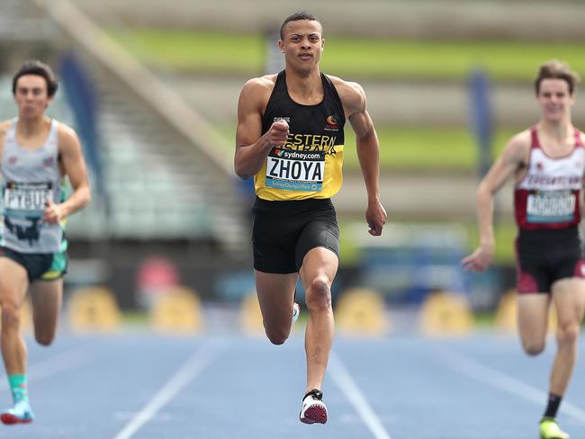 Sasha Zhoya of Western Australia is a rising star of the track and field. Picture: Mark Metcalfe/Getty Images