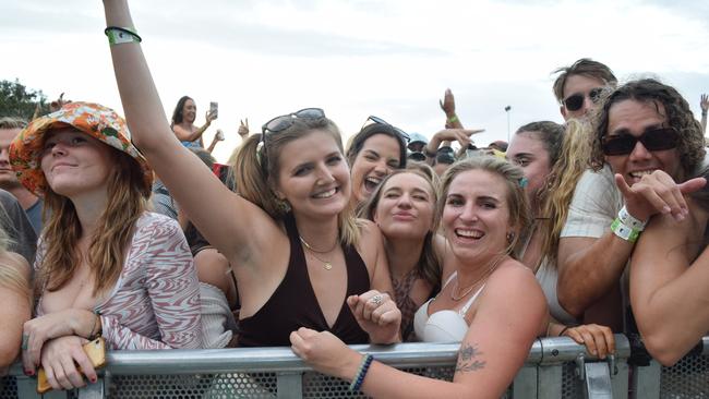 Festival-goers at The Jynx House Amplified music festival in Coolum