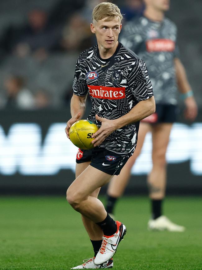 Joe Richards was one of Collingwood’s best in the draw. Picture: Michael Willson/AFL Photos via Getty Images