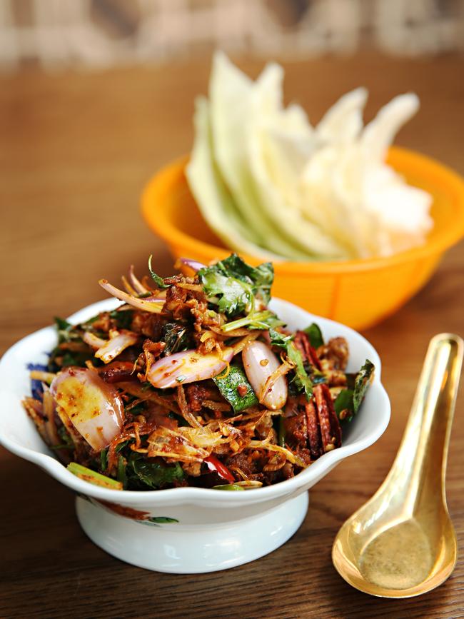 Chiang Mai-style chicken larb.