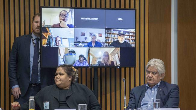 Ken Wyatt at the first meetings of the Referendum Working Group and the Referendum Engagement Group in Parliament House in Canberra. Picture: NCA NewsWire / Gary Ramage