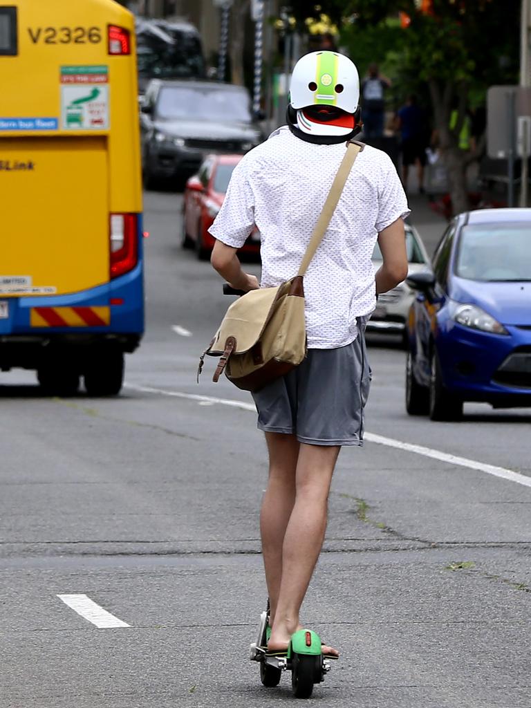 A Lime scooter on the road in 2018. Picture: File