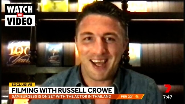 Sam Burgess worked on a movie with Russell Crowe for ‘a basic wage’ (Sunrise)