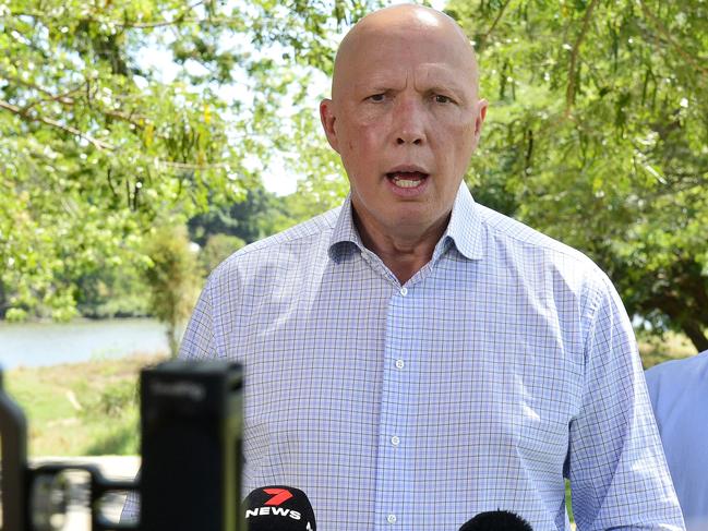 Opposition Leader Peter Dutton has said Senator Thorpe is not fit to serve in parliament. Picture: Daniel Shirkie