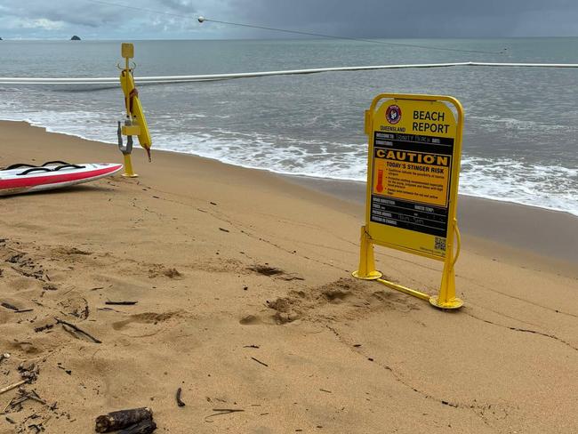 The safe, stinger-net zone at Trinity Beach. Picture: Dylan Nicholson