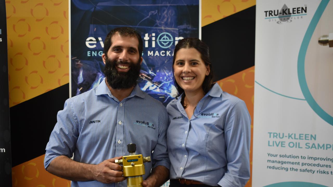 Justin and Melissa Refalo from Evolution Engineering Mackay at the Resources Centre of Excellence open day. Picture: Melanie Whiting