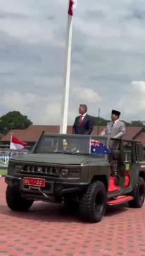 Defence Minister Richard Marles and Indonesian President-elect Prabowo Subianto