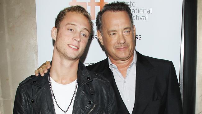 TORONTO, ON - SEPTEMBER 08: Tom Hanks (R) and his son Chet Hanks arrive at 