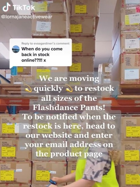 The brand said it was a ‘challenge’ to keep up with demand. Picture: TikTok