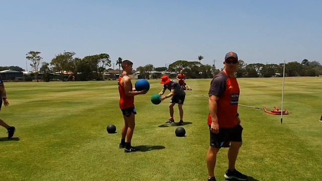 Gold Coast Suns surprise cross-training session.