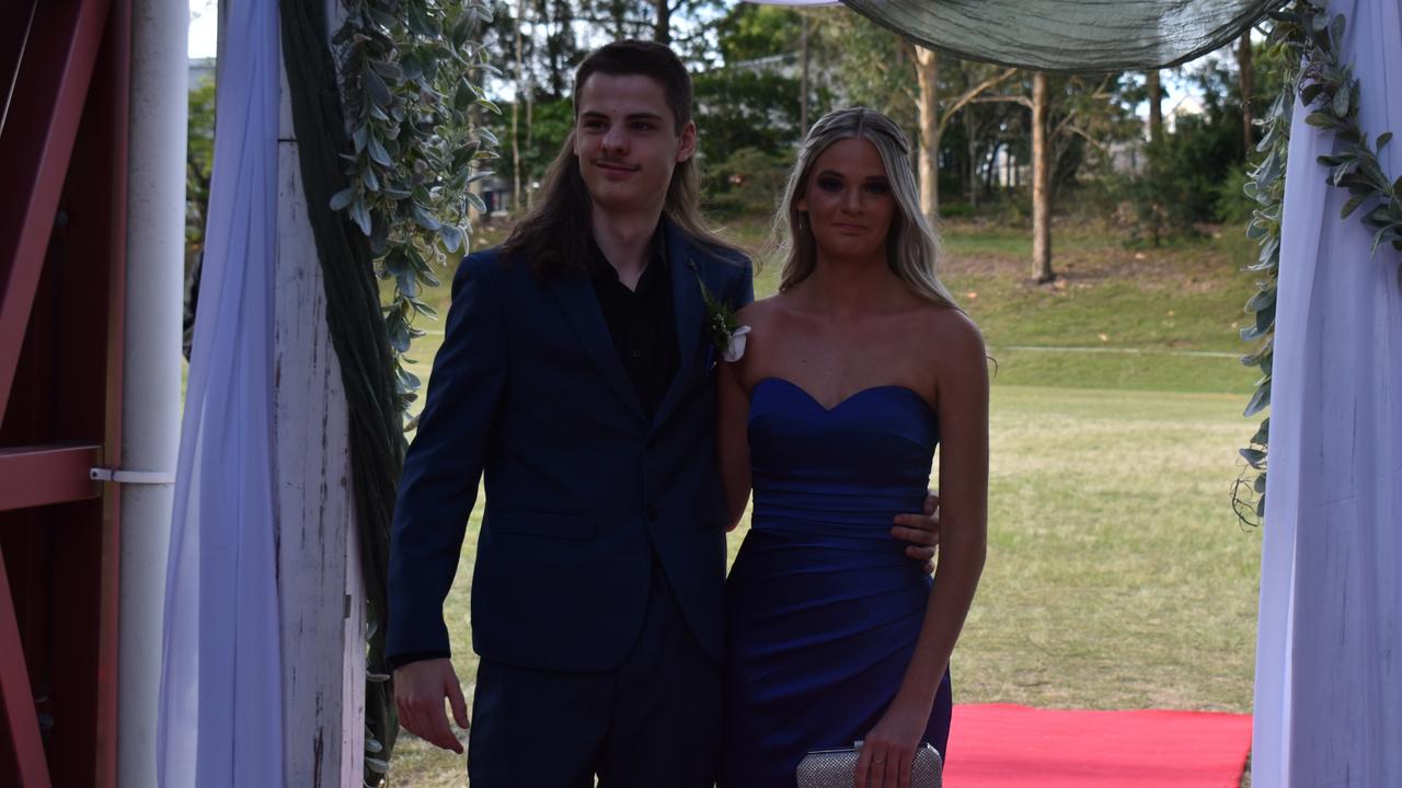 Keira Holzberger and Seith Hall at the Gympie State High School Formal 2022.