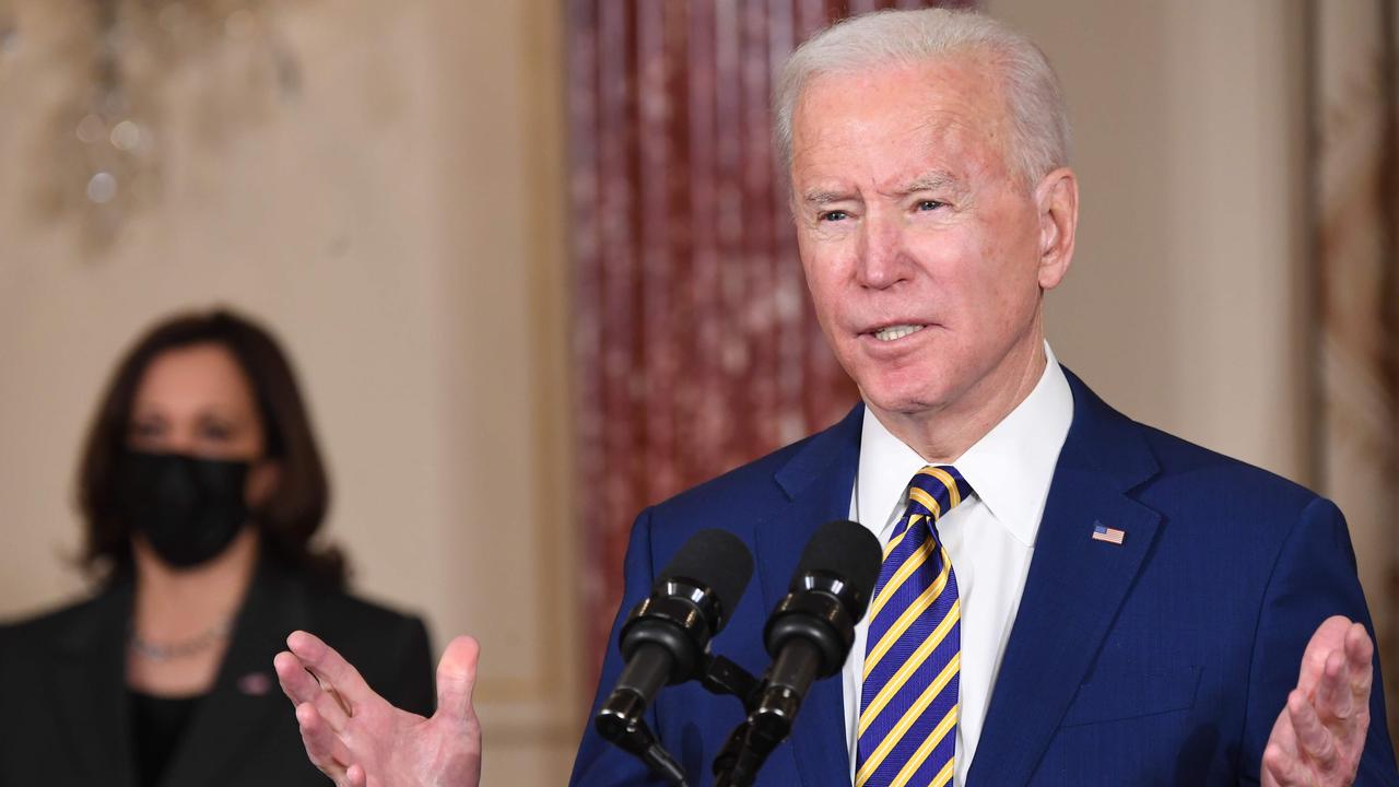 Joe Biden made the decision on day one of his presidency to immediately shut down construction of the pipeline. Picture: Saul Loeb/AFP