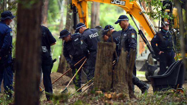 NSW Police search for possible evidence in bush about 1km from the former home of William Tyrrell. Picture: AAP