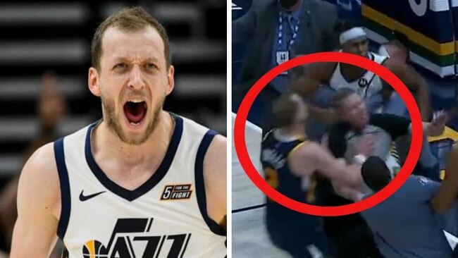 Joe Ingles was right in the thick of things.