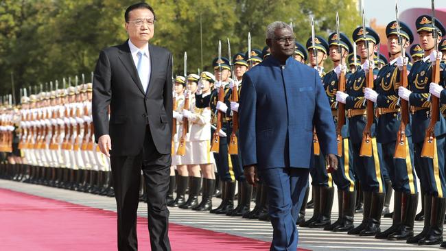 Solomon Islands Prime Minister Manasseh Sogavare has hailed his nation's ties with China. Picture: Getty Images