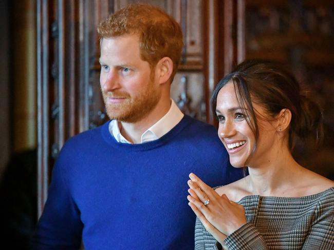 Britain's Prince Harry and his fiancée US actress Meghan Markle. Picture: AFP