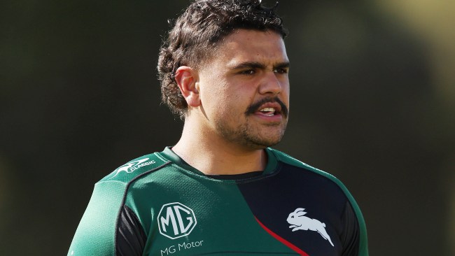 Latrell Mitchell refused to take photos with children at a junior rugby league event in Penrith. Picture: Mark Metcalfe/Getty Images