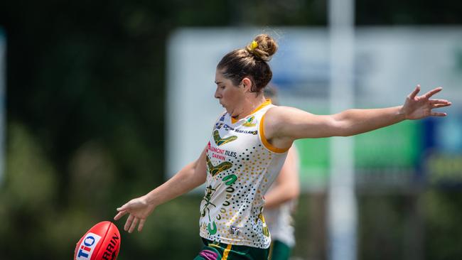 Kylie Lynch in the PINT vs St Mary's 2023-24 NTFL women's major semifinal. Picture: Pema Tamang Pakhrin