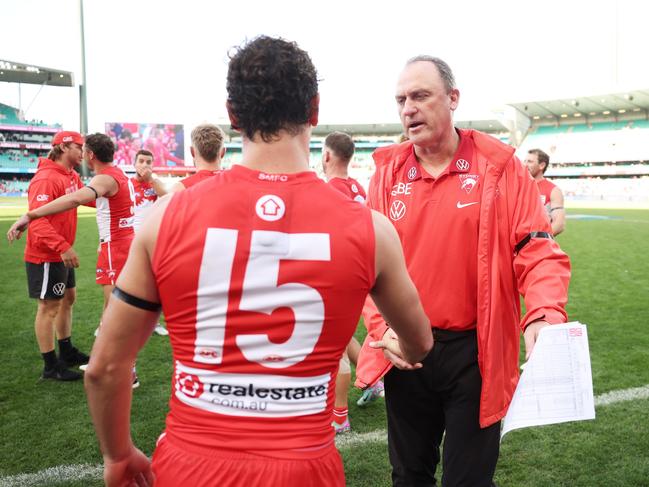 Longmire was pleased with Wicks’ return to the side. Picture: Matt King/AFL Photos/via Getty Images