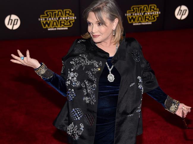 Carrie Fisher found her voice on Twitter. Picture: AFP