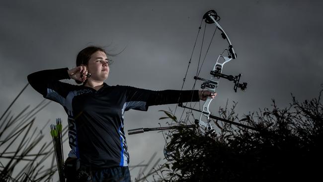 Archer Aimee Faul is the Stonnington Leader Young Sporting Spirit award winner. Picture: Mark Dadswell