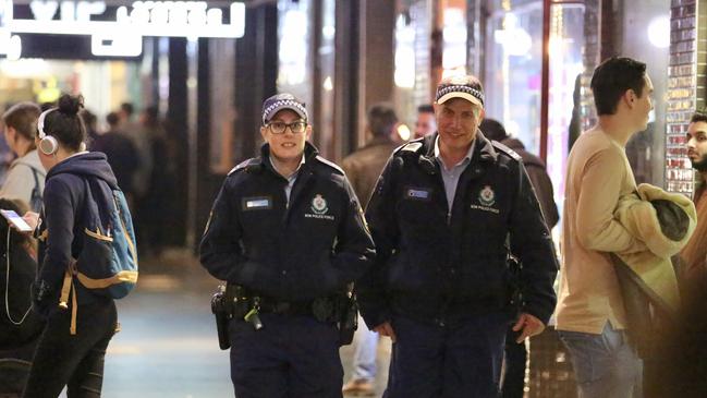 Walking the beat is a rite of passage for officers. Picture: Steve Tyson