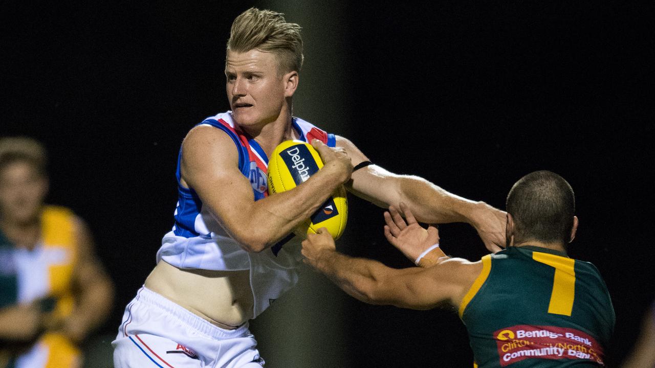 Draft bolter Garrett McDonagh in action for West Preston in 2017.