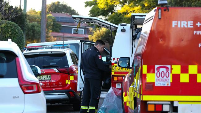 The body of a person was located inside a burnt out home in Croydon. Photo: NewsWire / Gaye Gerard