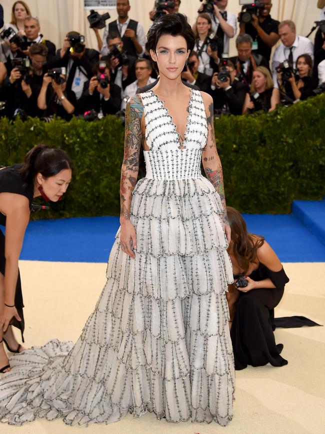 Ruby Rose attends the “Rei Kawakubo/Comme des Garcons: Art Of The In-Between” Costume Institute Gala at Metropolitan Museum of Art on May 1, 2017 in New York City. Picture: Getty