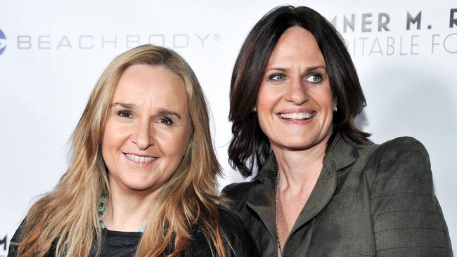 FILE - Melissa Etheridge, left, and Linda Wallem arrive at the 6th Annual Go Go Gala at the Bel Air Bay Club in this Nov. 14, 2013 file photo taken in Pacific Palisades, Calif. People magazine says the 53-year-old Etheridge married partner Linda Wallem at the San Ysidro Ranch in Montecito, California, on Saturday May 31, 2014. (Photo by Richard Shotwell/Invision/AP, File)