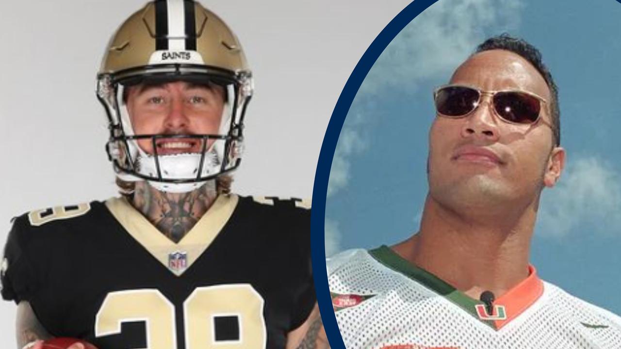 Dwayne 'The Rock' Johnson cheers for new Saints punter Lou Hedley