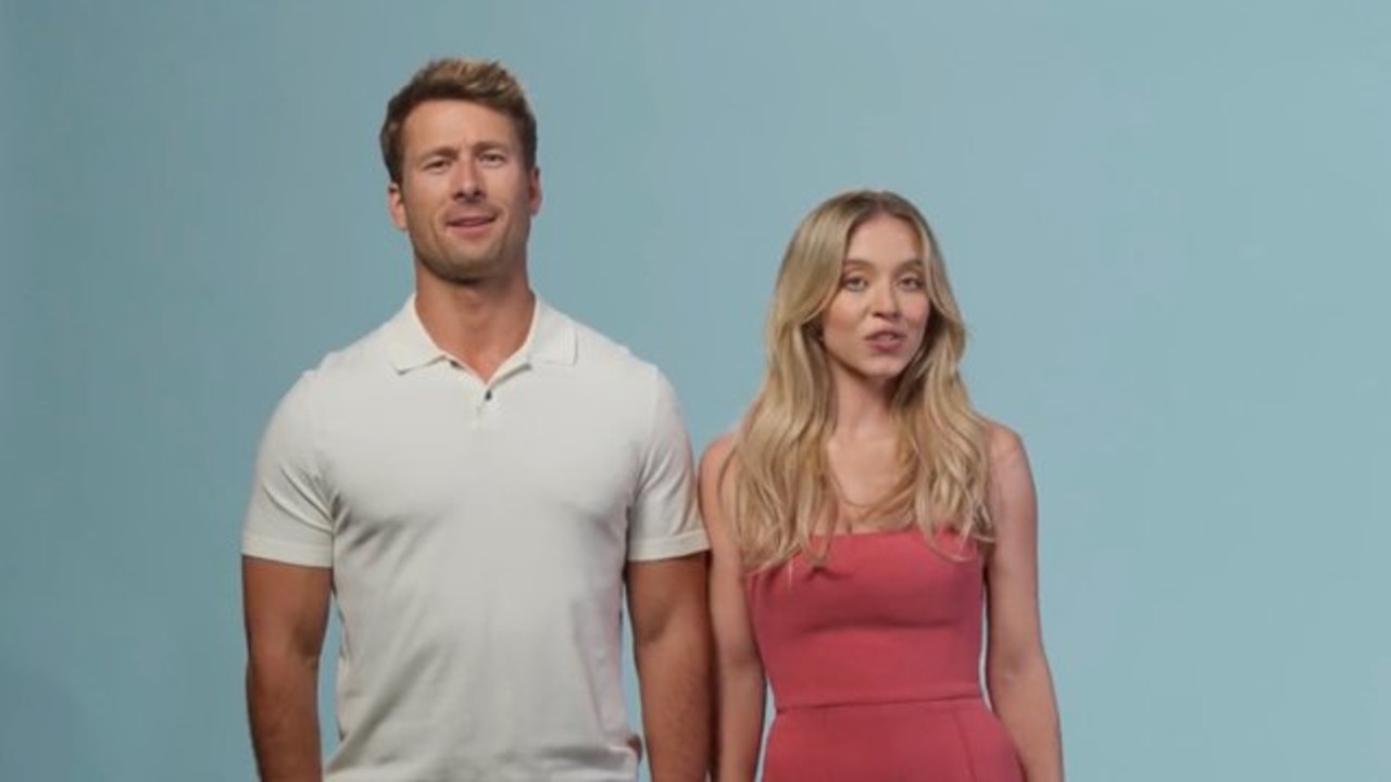 Glen Powell and Sydney Sweeney play up their love/hate relationship.