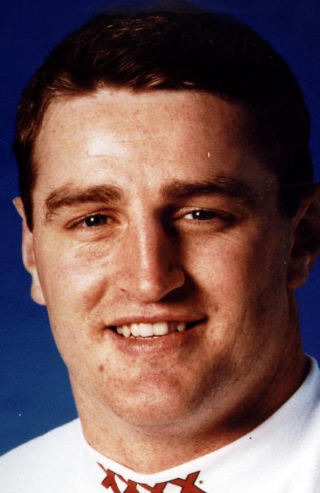 Craig Menkins pictured in 1996 as a member of the North Queensland Cowboys club.