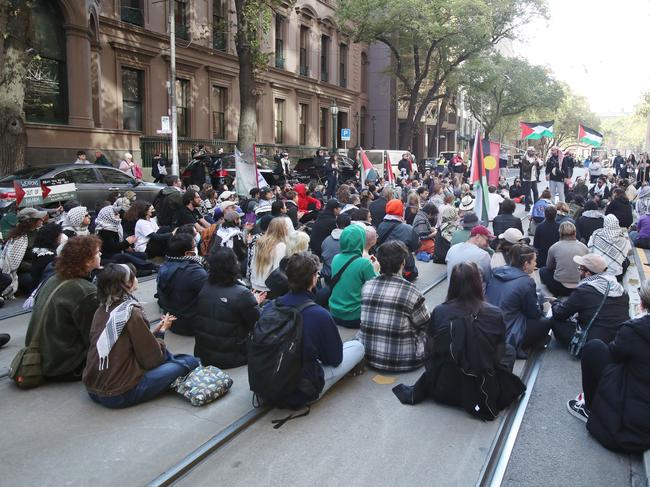 Police have so far arrested 14 protesters. Picture: David Crosling