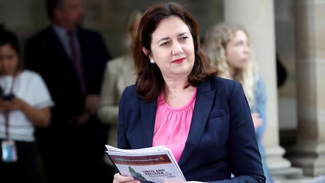 Queensland Premier Annastacia Palaszczuk yesterday. Picture: Jono Searle/Getty Images