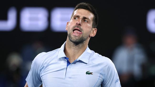 Novak Djokovic blitzed Adrian Mannarino on Sunday. (Photo by David GRAY / AFP)