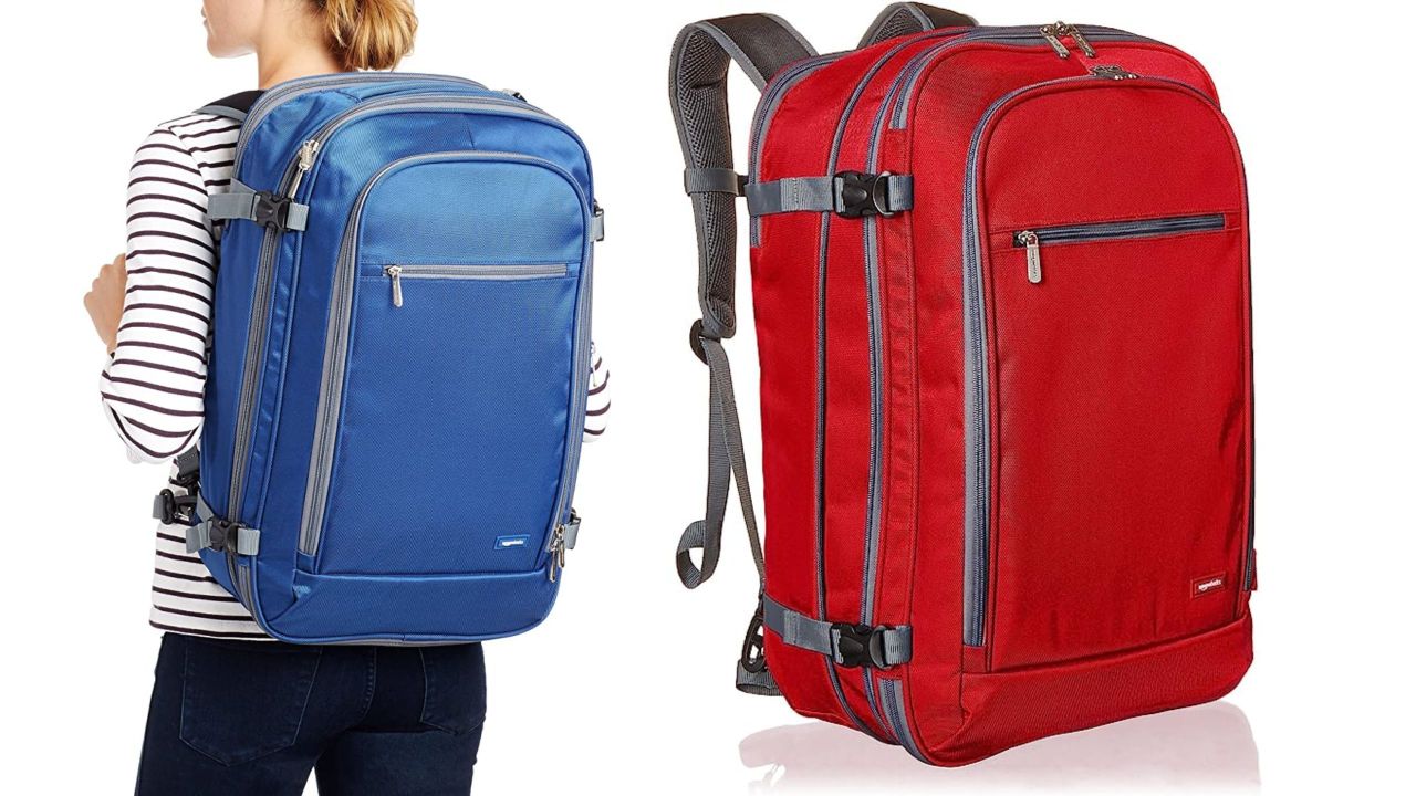 Amazon Basics Carry On Travel Backpack. Picture: Amazon.